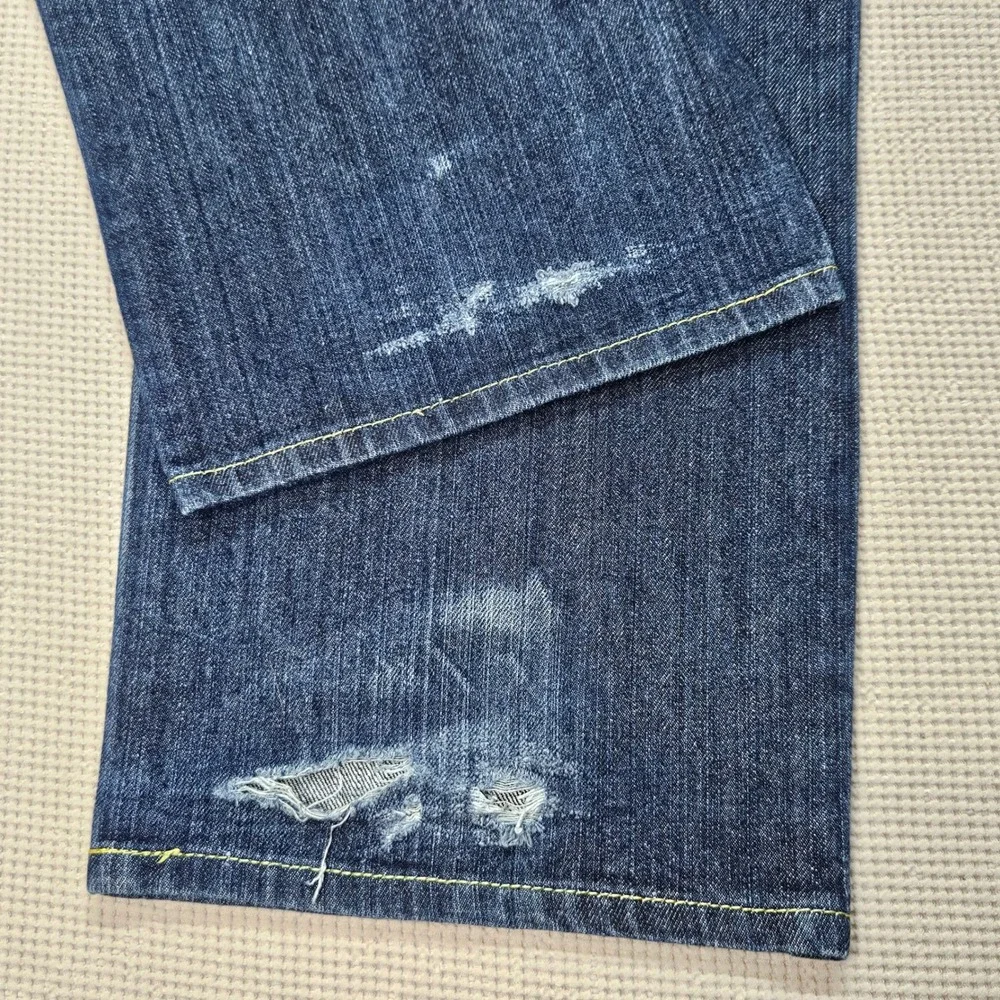 Vintage Don Baggy Jeans‎ Mens 34x32 Dark Wash Wide Leg Y2K Streetwear Distressed